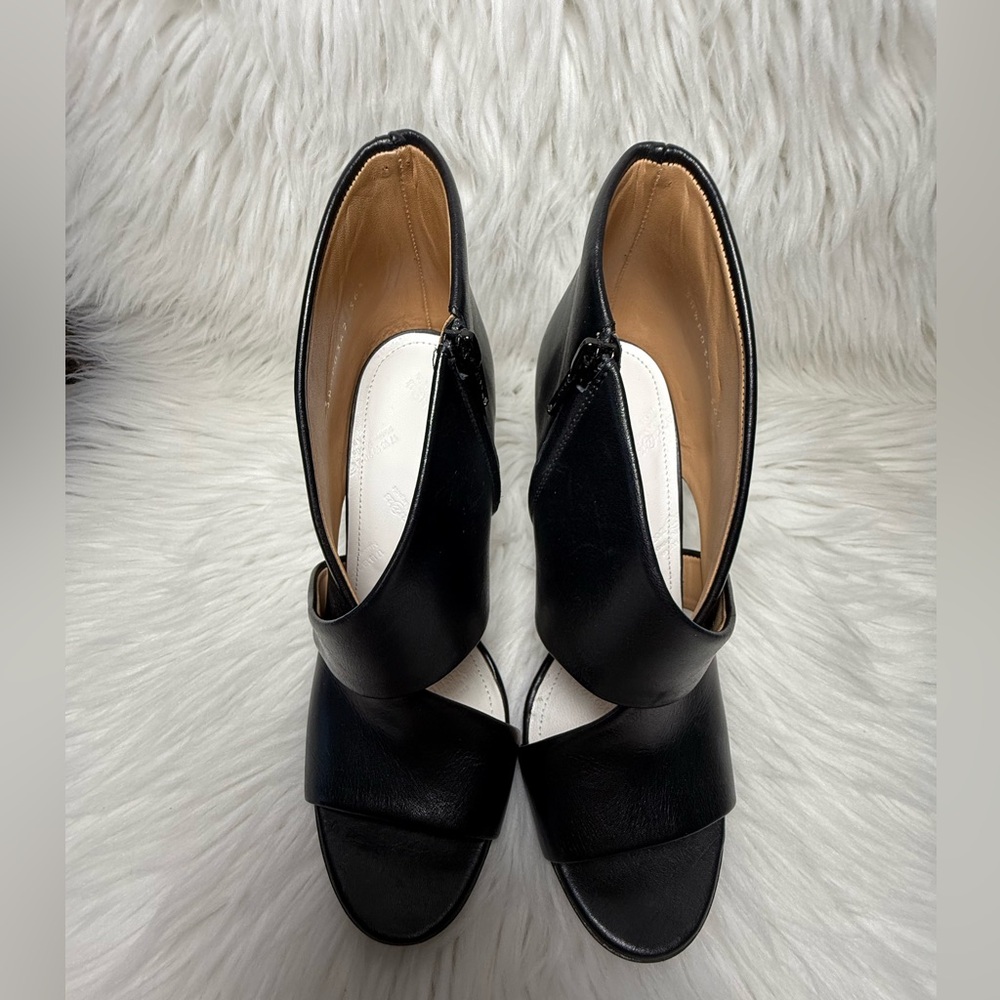 Maison Margiela Black Leather Wedge Sandals, Model Number 38wp0342 Sz 36.5 View 2